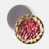 Aardbeientaart met korst magneet (Voorkant / Achterkant)
