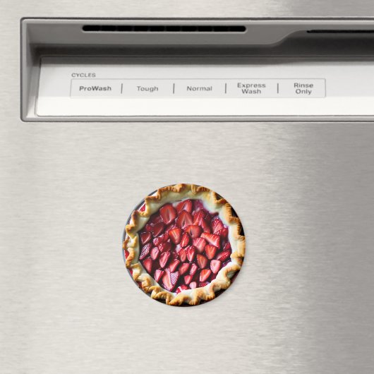 Aardbeientaart met korst magneet (Insitu (Vaatwasser))