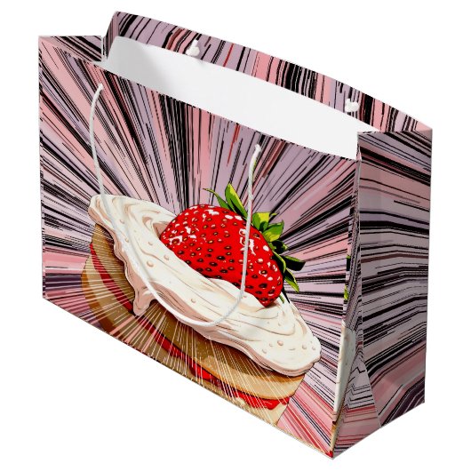 Aardbeientaart Nostalgie Groot Cadeauzakje (Achterkant Gekanteld)