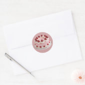 aardbeientaart ronde sticker (Envelop)