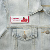 Aardbeientaart Slice Slagroom Bakkerij Dessert Naamplaatje (In situ)