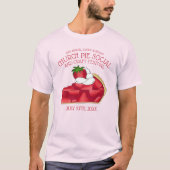 Aardbeientaart Slice Slagroom Bakkerij Dessert T-shirt (Voorkant)