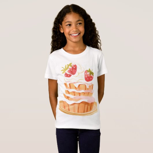 Aardbeientaart T-shirt (Voorkant volledig)