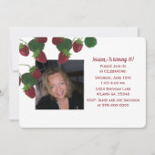 Aardbeientak Foto Uitnodiging (Voorkant)