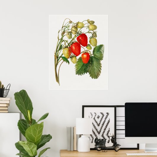  aardbeientak poster (Thuiskantoor)