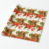  aardbeienteelt cadeaupapier (Uitgerold)