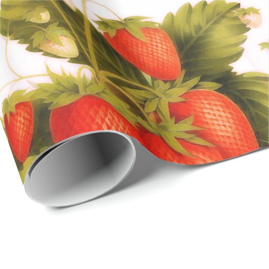  aardbeienteelt cadeaupapier (Rol Hoek)