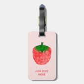 Aardbeientekening Aangepaste tekst Bagagelabel (Achterkant verticaal)