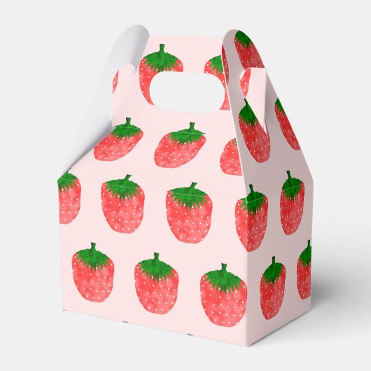 Aardbeientekening Bedankdoosjes (Achterkant)