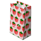 Aardbeientekening Klein Cadeauzakje (Achterkant Gekanteld)