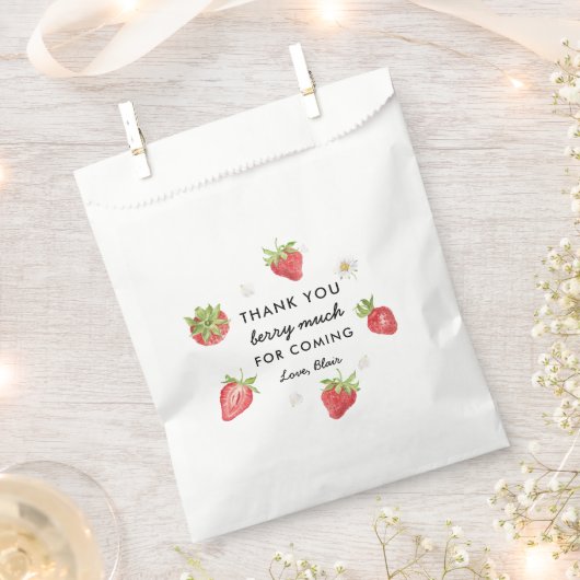 Aardbeienthema Hartelijk dank voor alles Bedankzakje (Geknipt)