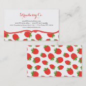 Aardbeienthema-Visitekaartjes Visitekaartje (Voorkant / Achterkant)