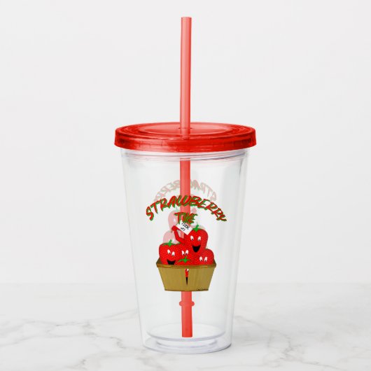 Aardbeientijd! Acryl Drinkbeker (Voorkant)
