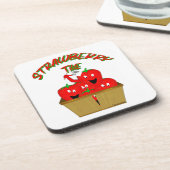 Aardbeientijd! Bier Onderzetter (Linkerzijde)