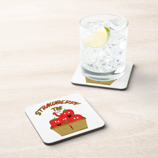 Aardbeientijd! Bier Onderzetter (Rechterzijde)