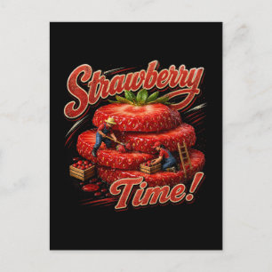 Aardbeientijd! Briefkaart