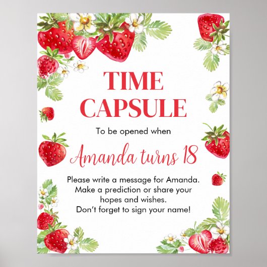 Aardbeientijd Capsule Poster (Voorkant)