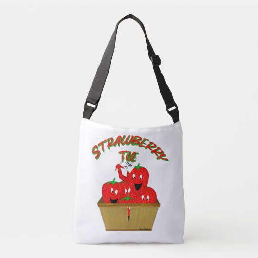 Aardbeientijd! Crossbody Tas (Voorkant)