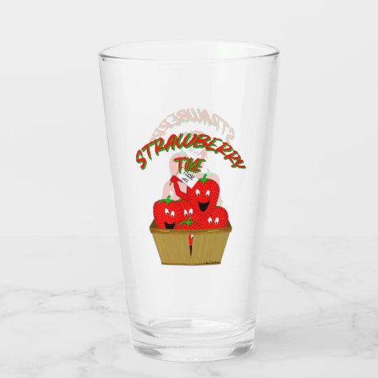 Aardbeientijd! Glas (Achterkant)