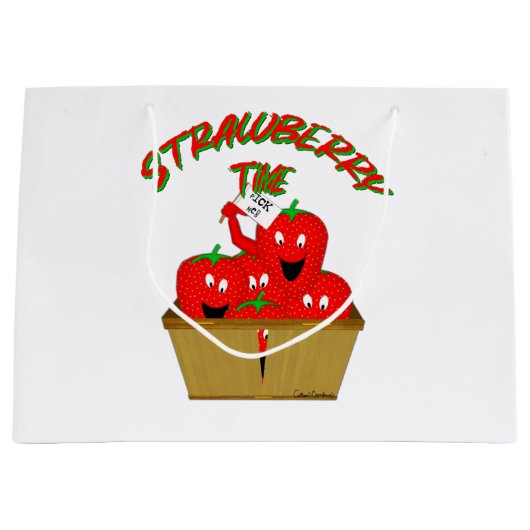 Aardbeientijd! Groot Cadeauzakje (Voorkant)