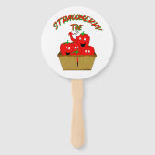 Aardbeientijd! Handwaaier (Achterkant)