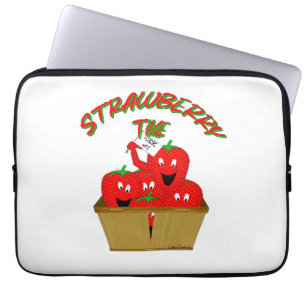 Aardbeientijd! Laptop Sleeve