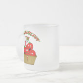 Aardbeientijd! Matglas Koffiemok (Voorkant links)