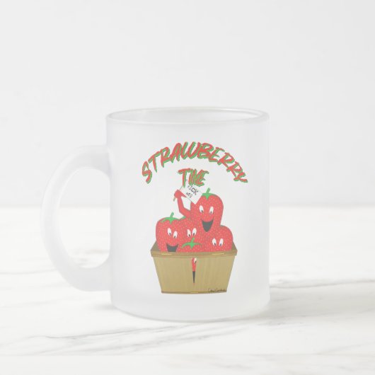 Aardbeientijd! Matglas Koffiemok (Links)