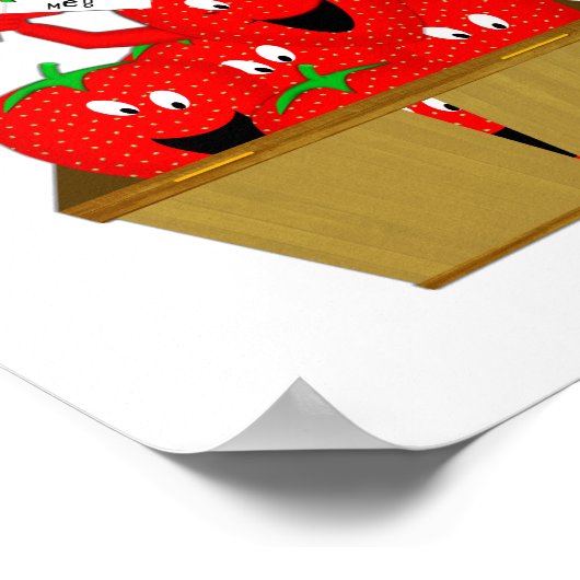 Aardbeientijd! Poster (Hoek)