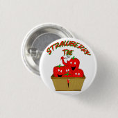 Aardbeientijd! Ronde Button 3,2 Cm (Voorkant /achterkant)