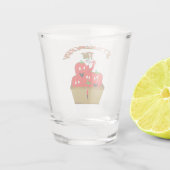 Aardbeientijd! Shot Glas (Achterkant)