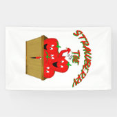 Aardbeientijd! Spandoek (Horizontaal)