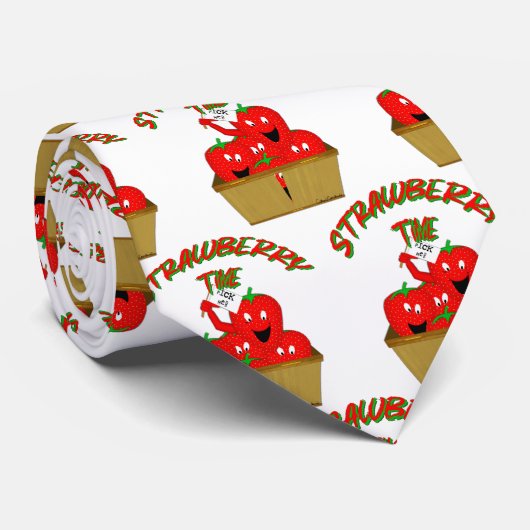 Aardbeientijd! Stropdas (Opgerold)