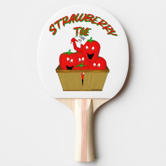 Aardbeientijd! Tafeltennisbatje (Voorkant)