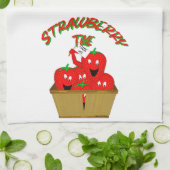 Aardbeientijd! Theedoek (Gevouwen)