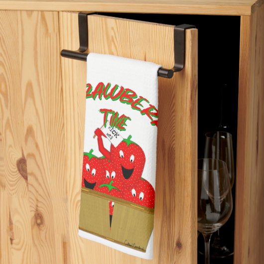 Aardbeientijd! Theedoek (Derde Gevouwen)