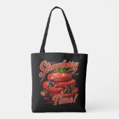 Aardbeientijd! Tote Bag (Achterkant)