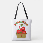 Aardbeientijd! Tote Bag (Achterkant)