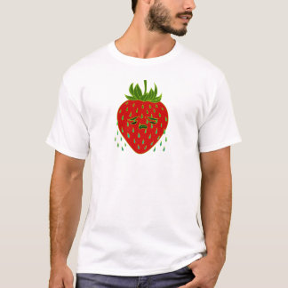 Aardbeientranen Doodle Art T-Shirt
