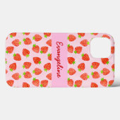  aardbeientroompatroon, speciaal aangepast Case-Mate iPhone case (Achterkant (horizontaal))