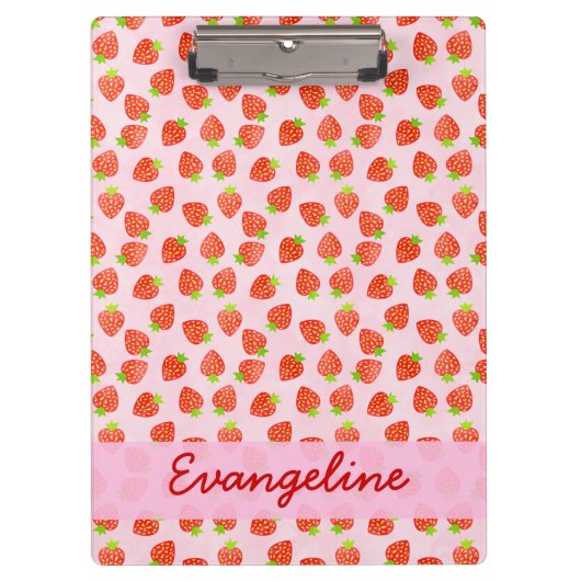 aardbeientroompatroon, speciaal aangepast klembord (Voorkant)