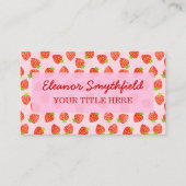  aardbeientroompatroon, speciaal aangepast visitekaartje (Voorkant)