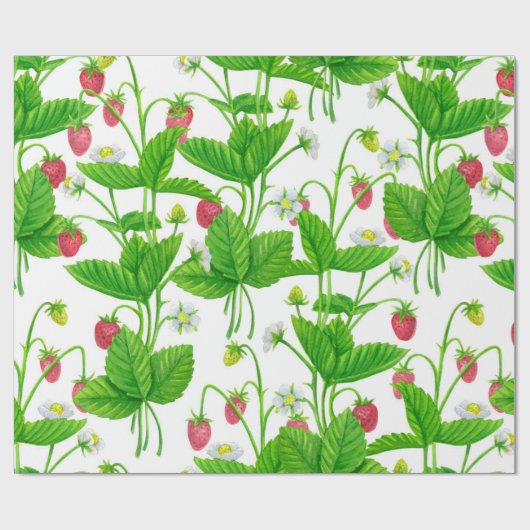 Aardbeientuin Cadeaupapier (Vlak)