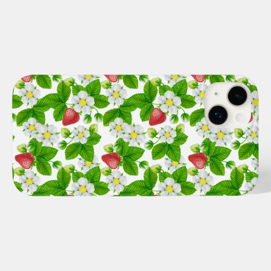 Aardbeientuin Case-Mate iPhone Case (Achterkant (horizontaal))