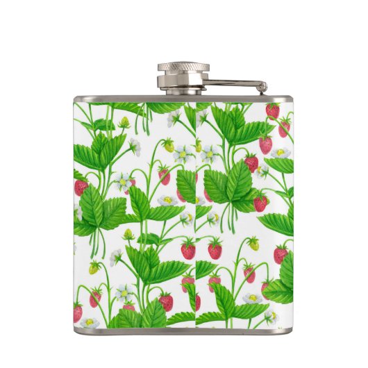 Aardbeientuin Heupfles (Achterkant)