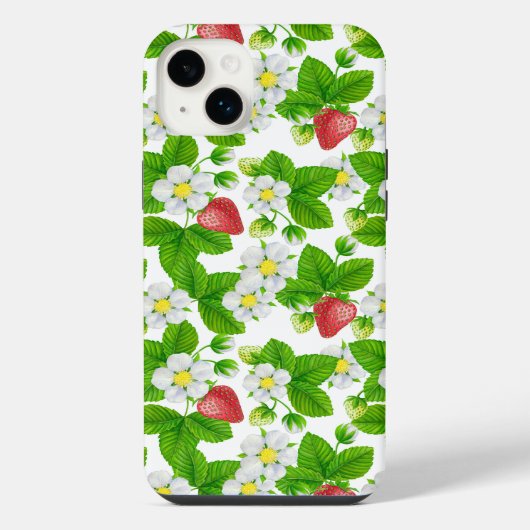 Aardbeientuin iPhone Hoesje (Achterkant)