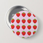 Aardbeientuin Ronde Button 7,6 Cm (Voorkant /achterkant)