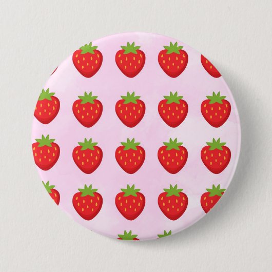 Aardbeientuin Ronde Button 7,6 Cm (Voorkant)