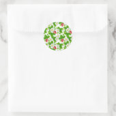 Aardbeientuin Ronde Sticker (Tas)