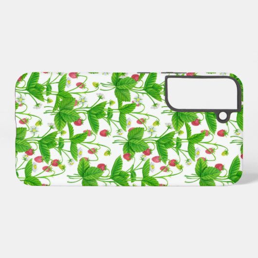 Aardbeientuin Samsung Galaxy Hoesje (Achterkant horizontaal)